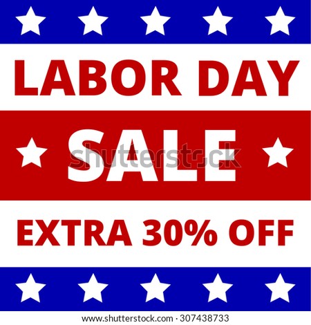 Happy Labor Day Poster American Holiday Stock Illustration 312029693