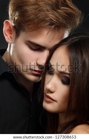 Sexy Passion Couple Beautiful Young Man Stock Photo 121030924 ...
