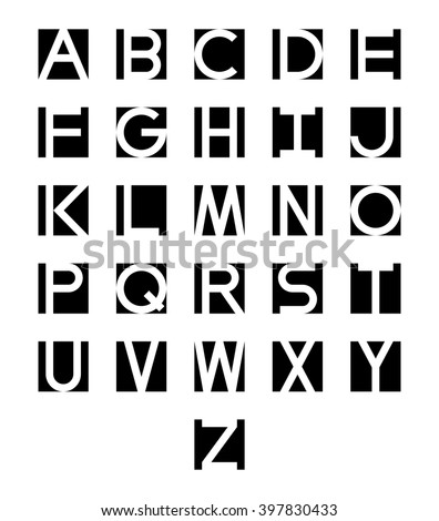 Original Curved Latin Alphabet Set Linear Stock Vector 394066891 ...
