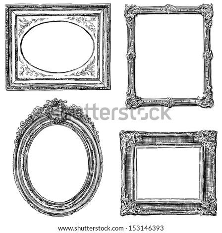 Vintage Round Frame Stock Vector 130825904 - Shutterstock