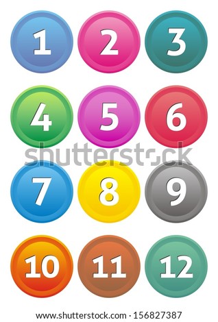 Printable Flash Card Collection Numbers Their Stock Vector 287212355