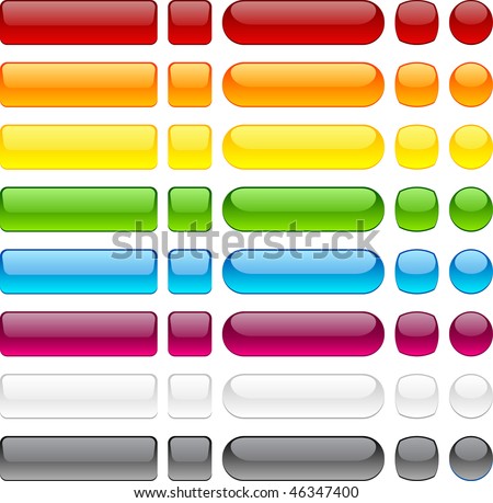 Blank Darkblue Web Buttons Website App Stock Vector 105881567 ...