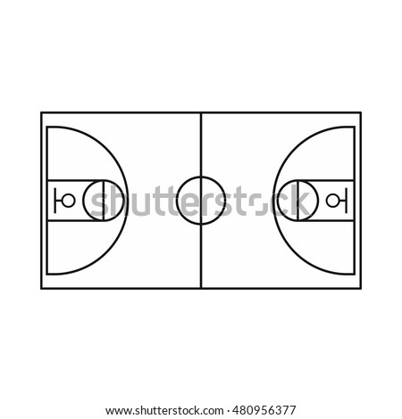 Sample Dimensions Basketball Court Exterior Design Stock Vector ...