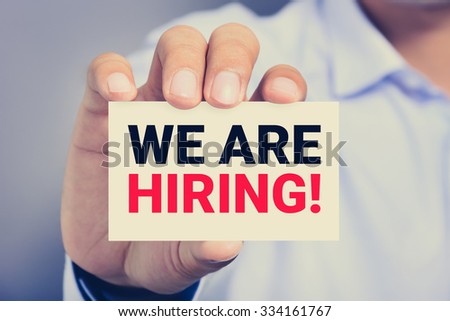 We Hiring Message On Card Shown Stock Photo 321407588 - Shutterstock