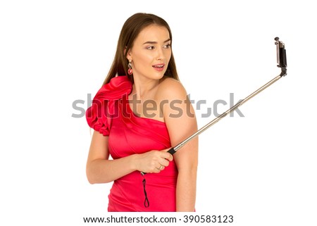 https://thumb10.shutterstock.com/display_pic_with_logo/116506/390583123/stock-photo-beautiful-woman-in-red-dress-with-beautiful-body-make-self-photo-390583123.jpg