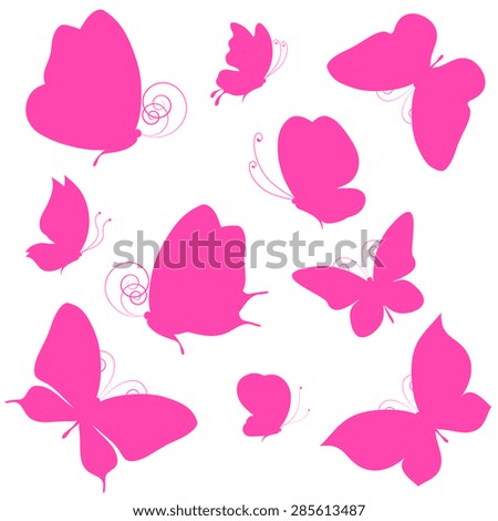 Butterfly Art Hand Painted Purple Pink Stock Illustration 111779798 ...