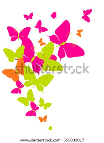 Vector Butterflies Background Design Colorfull Eps Stock Vector ...