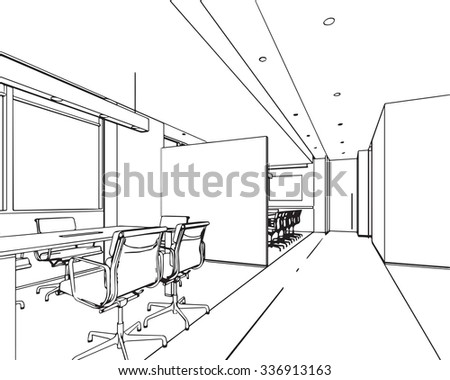 White Meeting Room Panoramic View Stock Photo 262651298 - Shutterstock