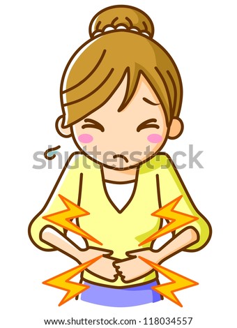 Female Abdominal Pain Stock Illustration 118034557 - Shutterstock