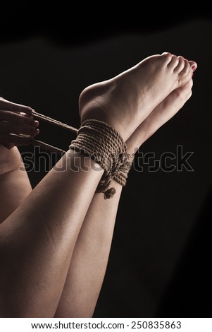 Electra Angel Bdsm hog tie