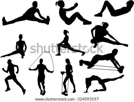 Fitness Female Stock Vector 26356144 - Shutterstock