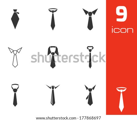 Vector Black Tie Icons Set Stock Vector 163003415 - Shutterstock