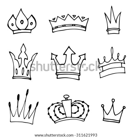 Crown Collection Vector Stock Vector 104454935 - Shutterstock