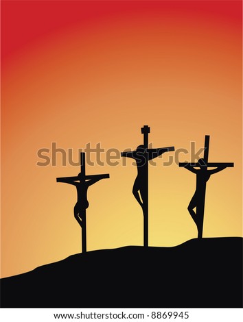 Three Crosses Silhouette Easter Stock Vector 8869945 - Shutterstock