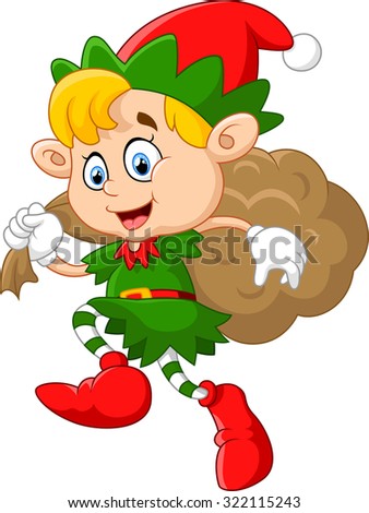 Cartoon Elf Girl Laying On Floor Stock Illustration 