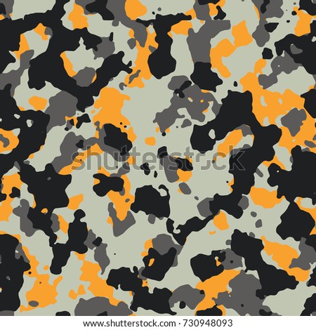 Seamless Fashion Black Orange Camouflage Pattern Stock Vector 282586511 ...