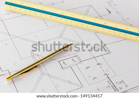 show ruler sketch Drawings Architecture Photo Ruler Stock Pencil 149134451