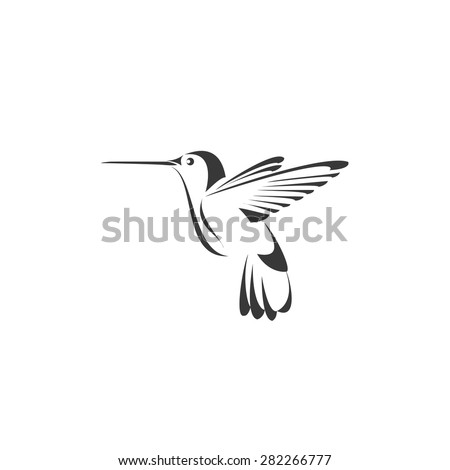 Vector Image Hummingbird Design On White Stock Vector 208881625 ...