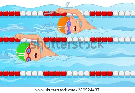 Boy Floating On Inflatable Circle Pool Stock Vector 158210777 - Shutterstock