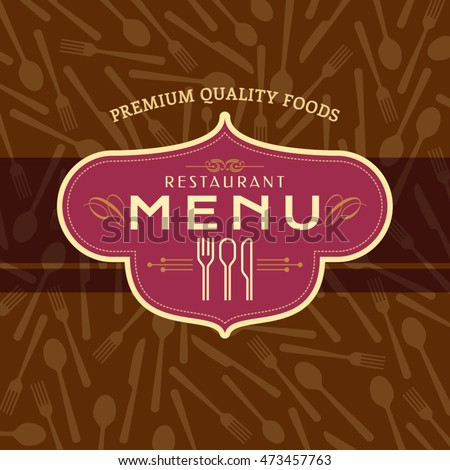 Menu Label On Seamless Background Set Stock Vector 127209839 - Shutterstock