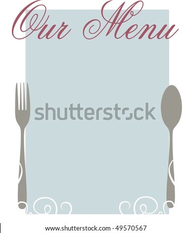 stock photo an elegant blank menu template 49570567