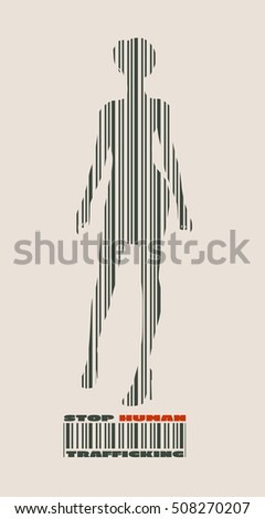 human letter vector trafficking Barcode Christmas Vector Tree Stock Icon 189297410