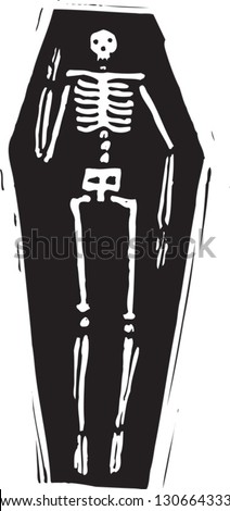 Black White Vector Illustration Open Casket Stock Vector 129949661 ...