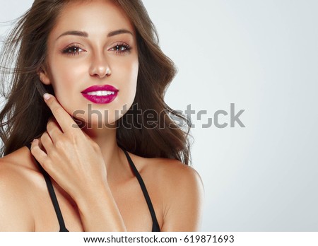 https://thumb10.shutterstock.com/display_pic_with_logo/1306012/619871693/stock-photo-beautiful-woman-skin-tanned-red-lips-healthy-beauty-skin-smile-spa-beautiful-model-girl-cute-face-619871693.jpg