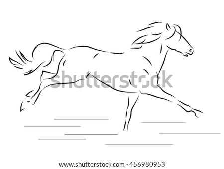 Coloring Book Horse Background Stock Vector 414265219 - Shutterstock