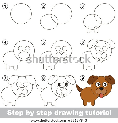 Drawing Tutorial How Draw Funny Monkey Stock Vector 366003656 ...