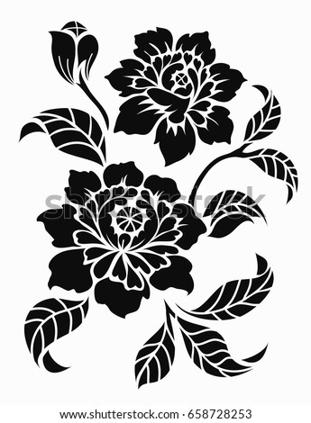 Flower Motifrose Design Sketch Patternlace Edge Stock Vector 291000542 ...