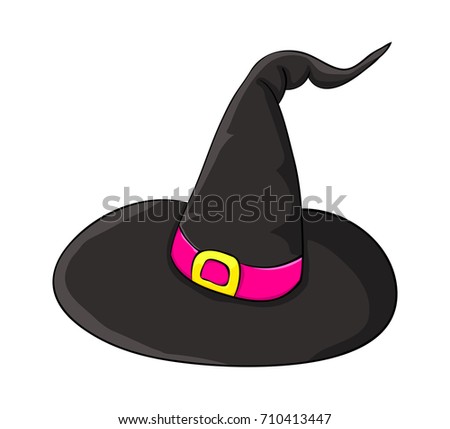Halloween Witch Hat Stock Vector 55443748 - Shutterstock