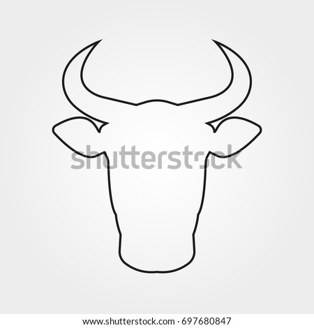 Cow Bull Head Icon Stock Vector 339524369 - Shutterstock