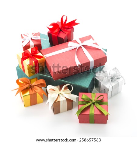 Realistic 3d Collection Colorful Pattern Gift Stock Vector 289931093 ...