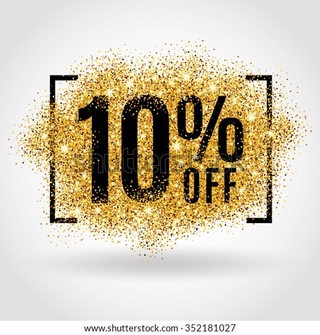 Gold Sale 20 Percent Golden Sale Stock Vector 352063811 