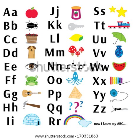 Hand Drawn Abstarct Alphabet Colorful Funny Stock Vector 501083953 ...