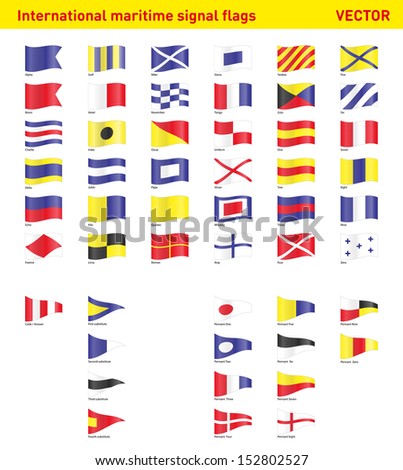 Flag Communication System Used Sailing Stock Vector 346144 - Shutterstock