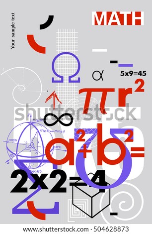 Vector Seamless Pattern Mathematical Formulas Symbols Stock Vector ...