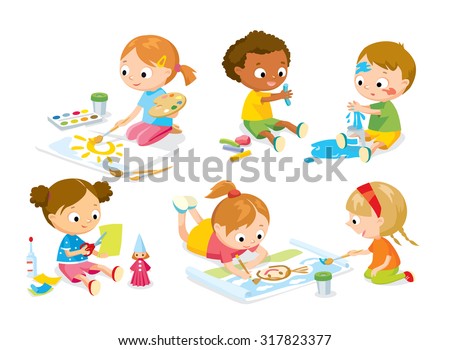 Kids Doing Different Activities Illustration Stock Vector 547437382 ...