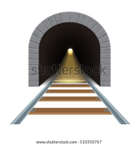 Railway Tunnel Vector Illustration Isolated On Stock Vector 385391812 ...