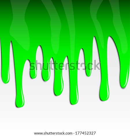 Green Gooey Slime Dripping Vector Illustration Stock Vector 177770933 ...