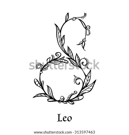 Floral Initial Capital Letter B Stock Vector 130912874 - Shutterstock