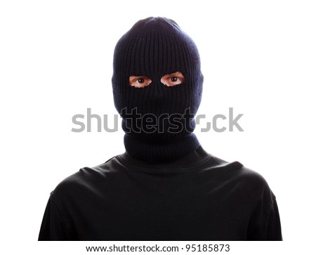 Burglar Wearing Ski Mask Balaclava Stock Photo 33757033 - Shutterstock