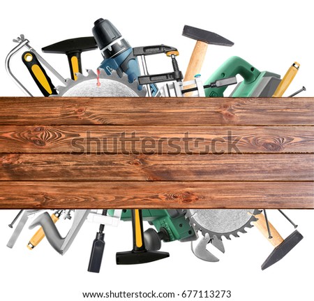 Carpentry Construction Hardware Tools Collage Stock Photo 98038097 ...