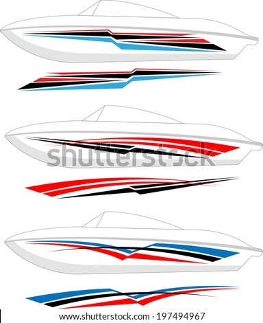 Boat Graphics Stripe Vinyl Ready Stock Vector 196659575 