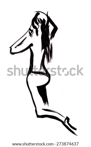 Basketball Silhouette Female Basketball Player Dribbling 