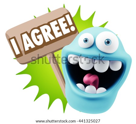 3d Illustration Laughing Character Emoji Expression Stock Illustration ...