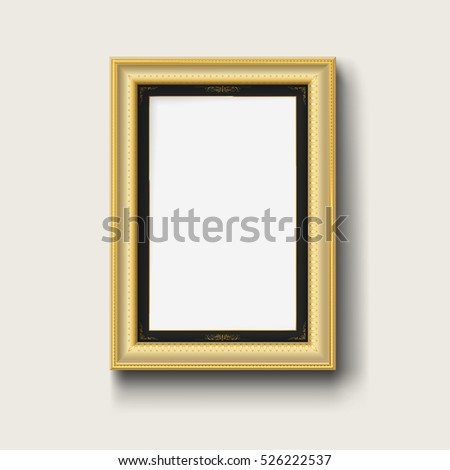 Blank Gold Picture Frame Stock Vector 516773758 - Shutterstock