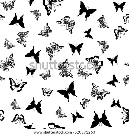 Set Butterfly Stock Vector 59454313 - Shutterstock