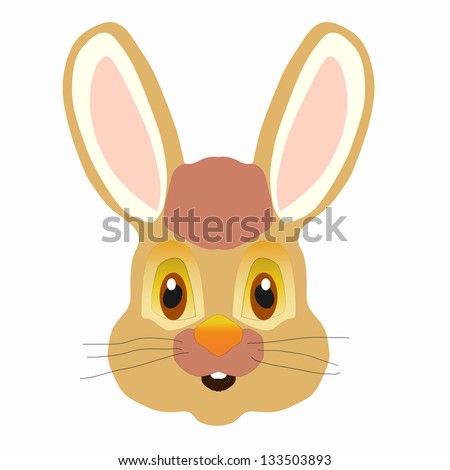 Cartoon Bunnys Head Eps 10 Vector Stock Vector 117200011 - Shutterstock